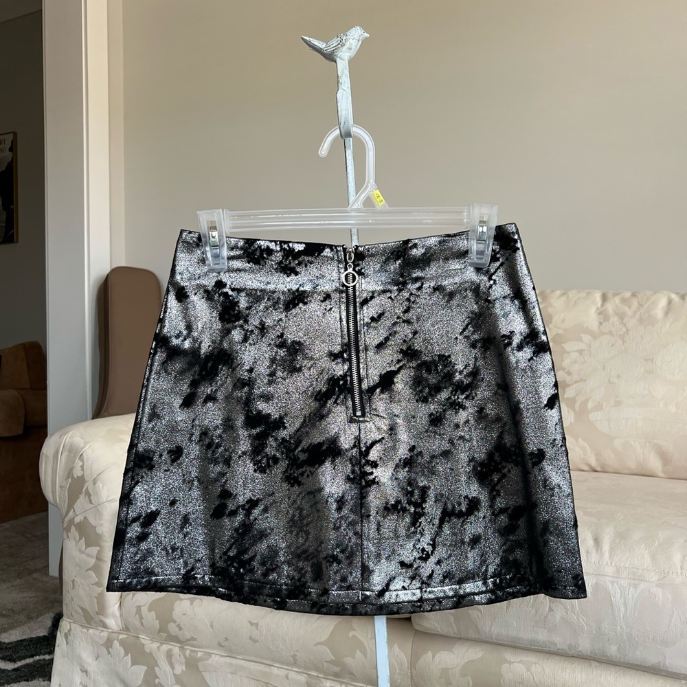Metallic Mini Skirt